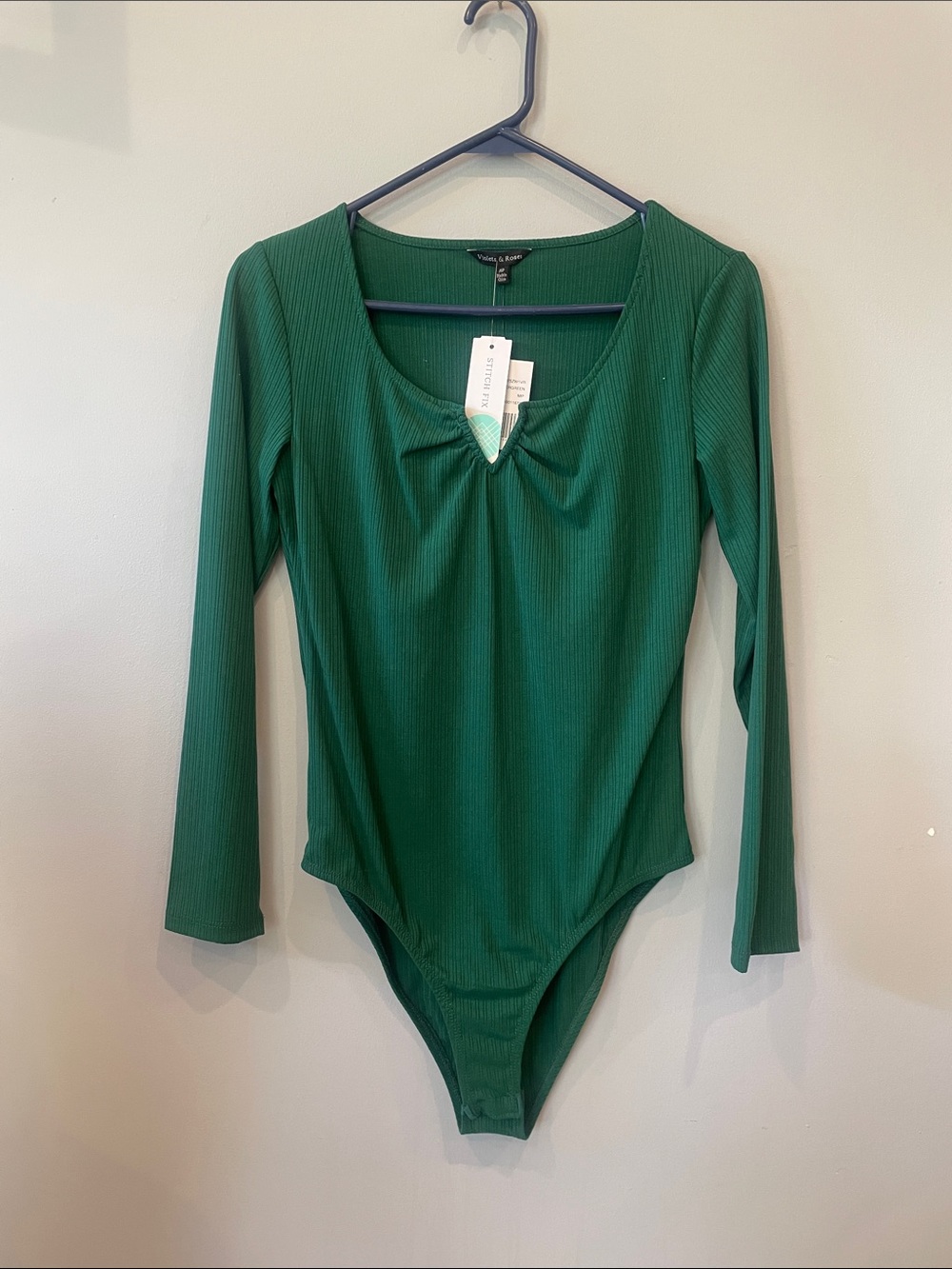 EverGreen Long Sleeve Women's bodysuit new medium by violets & roses